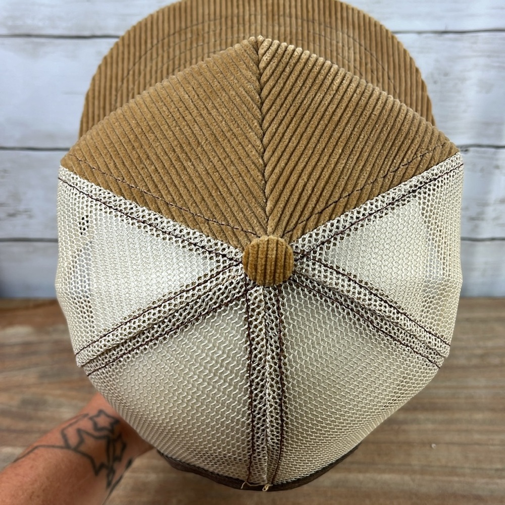 Vintage swingster corduroy support American agriculture farmer SnapBack mesh hat - Picture 6 of 8
